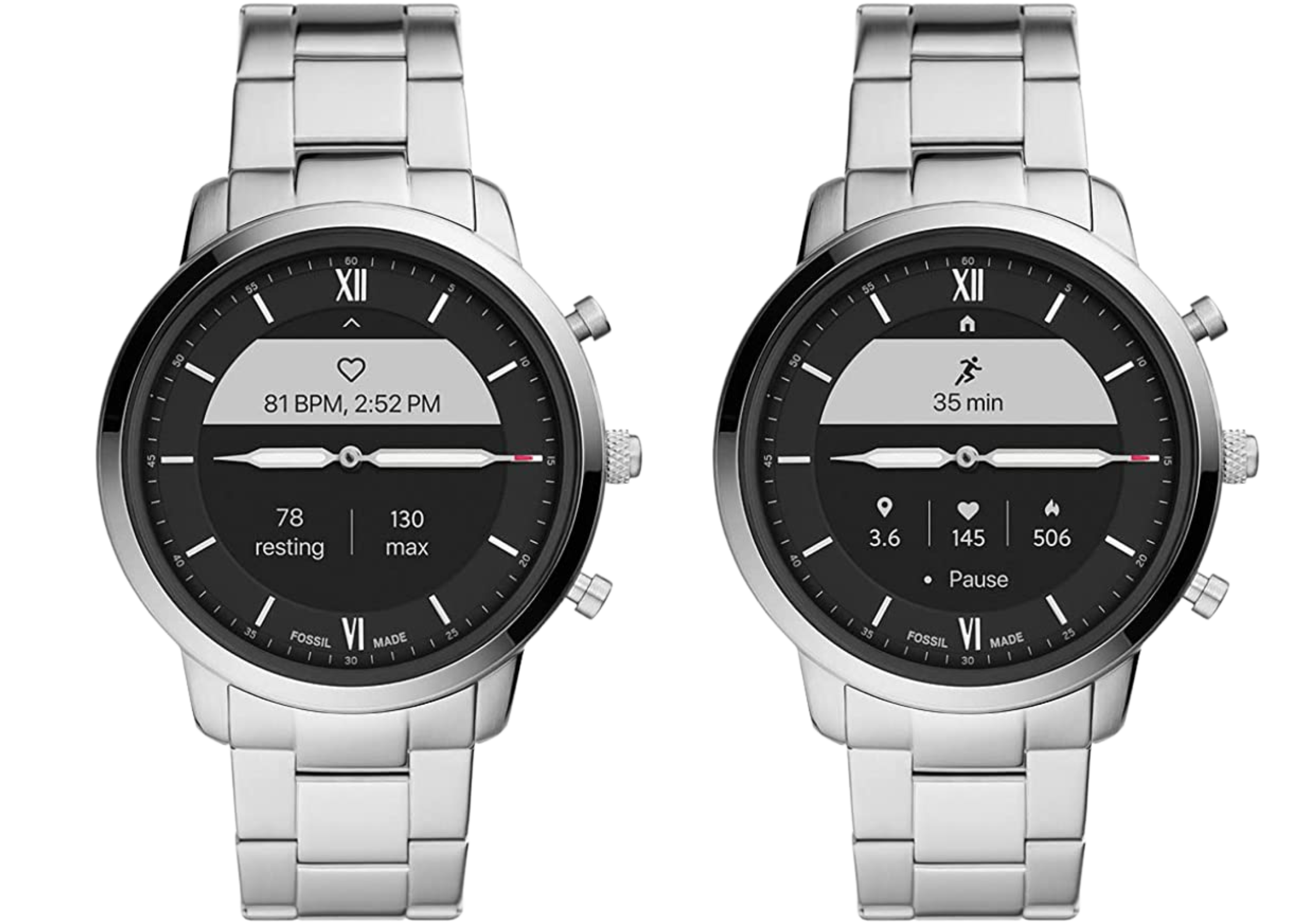 montre hybride omme fossil neutra